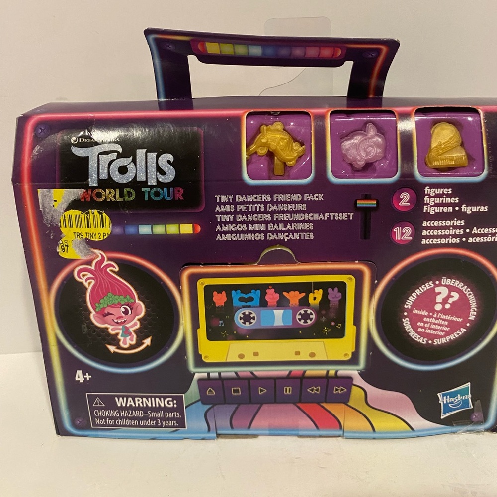 Trolls World Tour tiny dancers friend pack 2 figures 12 accessories and surprise